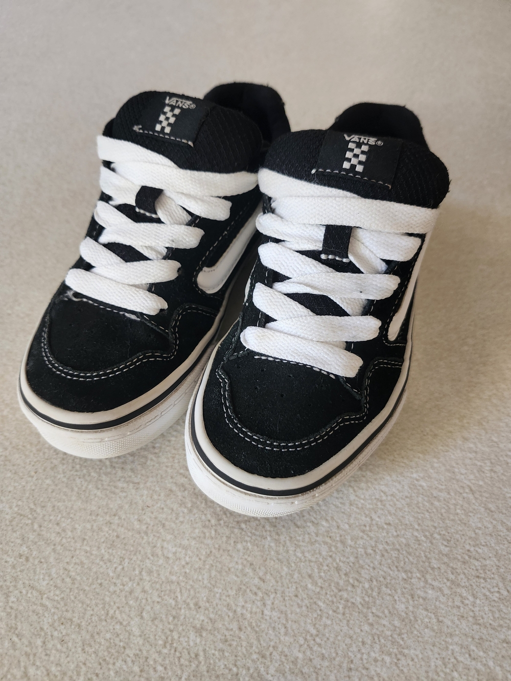 Vans Kids Black & White Low-Top Sneakers